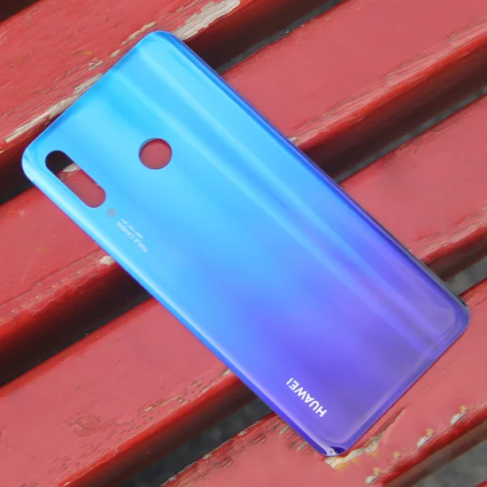 Чехол huawei для задней батареи, стеклянная крышка, корпус для huawei Honor P30 Lite P30lite, задний стеклянный чехол - Цвет: Aurora Blue