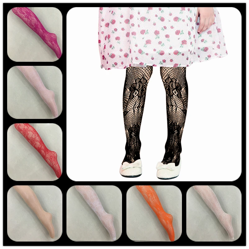 

Hot Sales 1 Pair High Quality Lace Mesh Tights for girls Cute fishnet Girls Pantyhose Spring Summer Stocking Tights 611