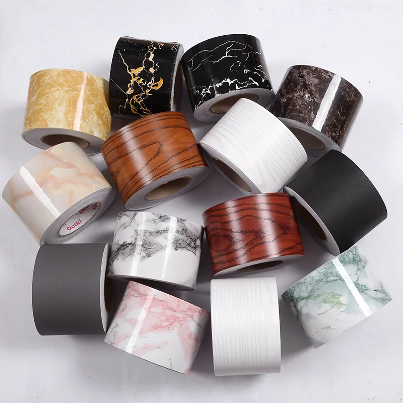 Self adhesive pvc wallpaper Kitchen bathroom waistline tile sticker Living room dining corner wall sticker waterproof home decor