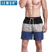 IEMUH, Брендовые мужские шорты, повседневные пляжные шорты, Мужская одежда, эластичная талия, длина по колено, карманы, сетка, дышащие, свободные шорты