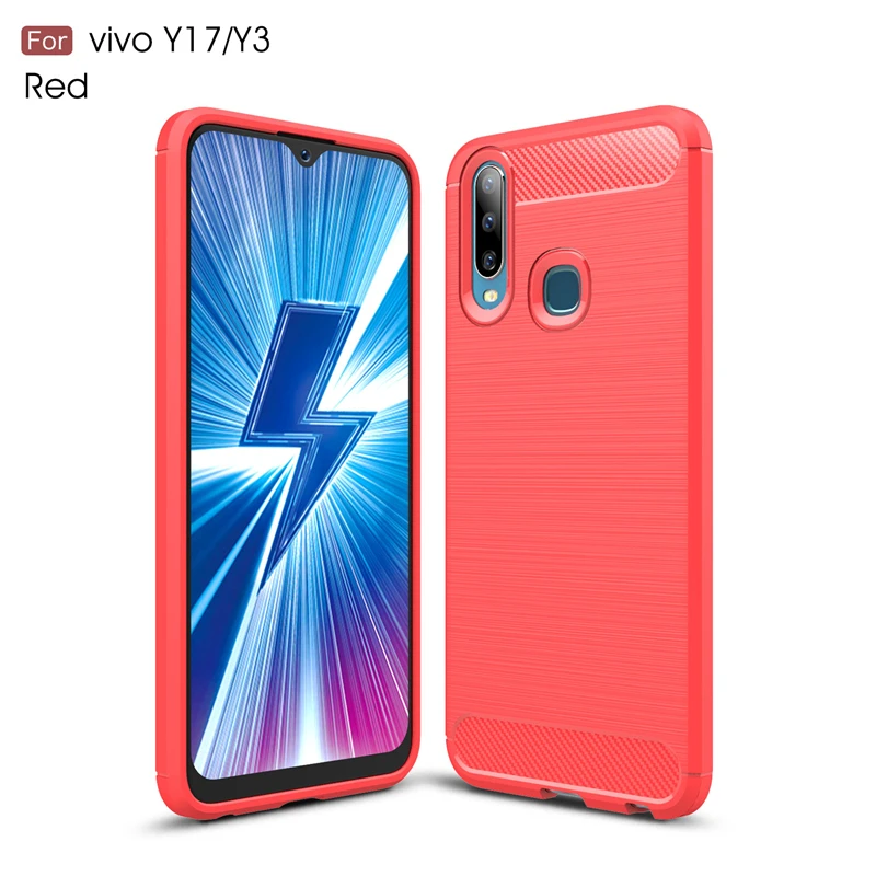 Чехол Vivo Y17 чехол в деловом стиле мягкая силиконовая резиновая броня защитный для