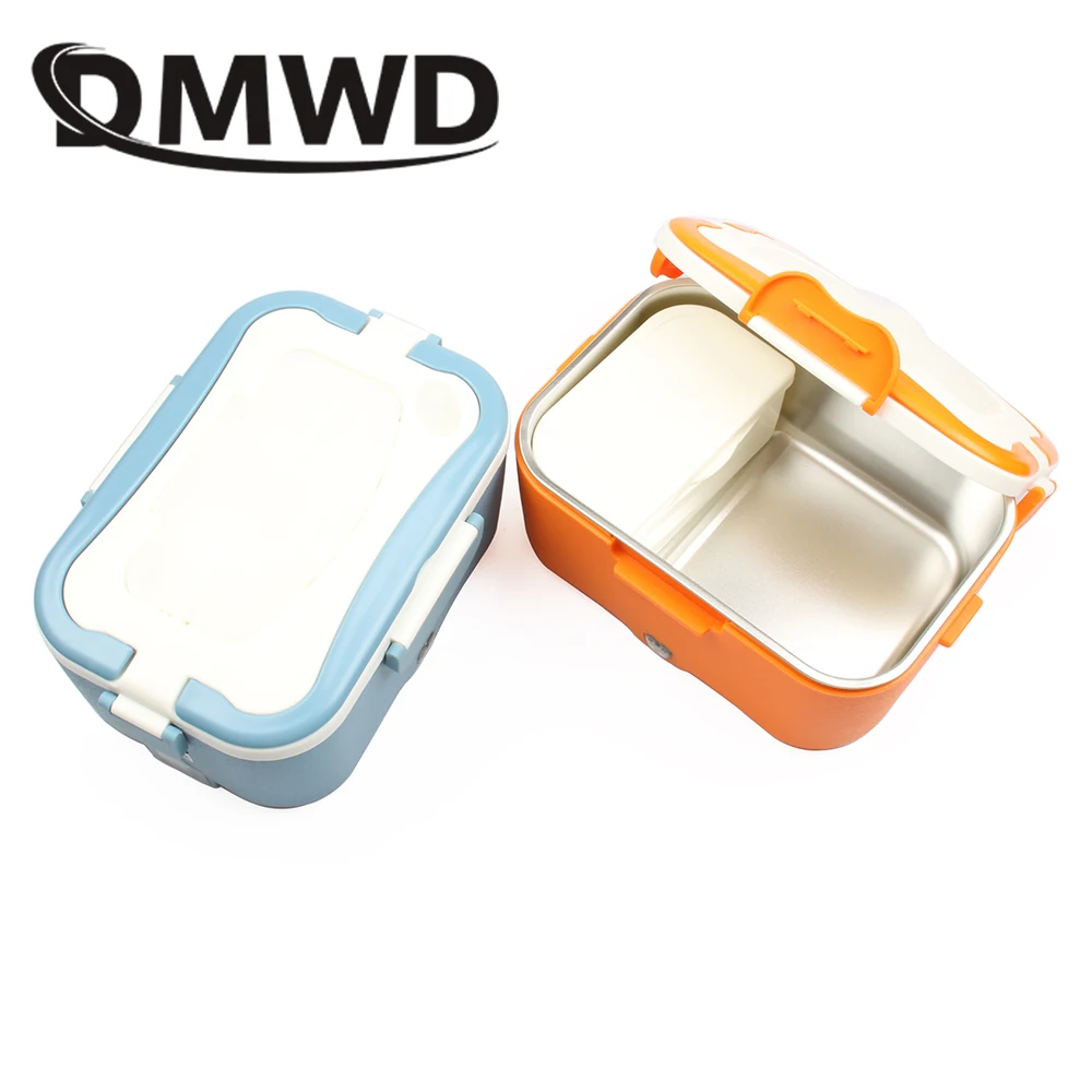 DMWD 1.5L Mini Lunch box stainless steel liner Auto electric food