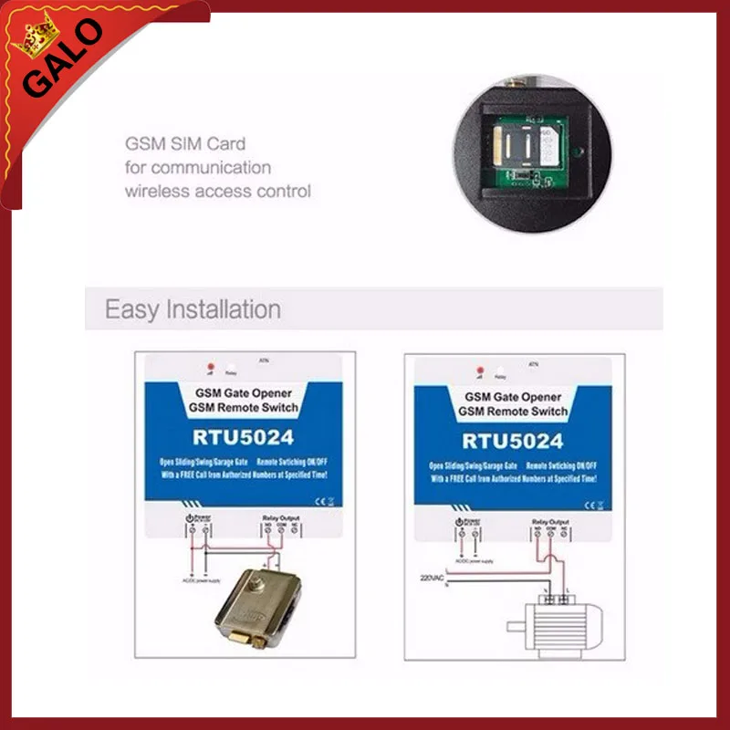 RTU5024 2G сигнализация GSM ворот открывания двери, система контроля доступа, Открыватель ворот реле дистанционного управления доступом