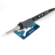 Температурный Регулируемый Цифровой паяльник 220 в 60 Вт Мини Портативный паяльная станция сварочный инструмент для ремонта