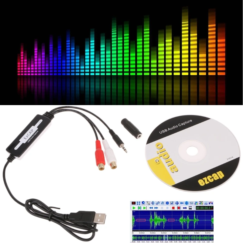 Ezcap216 Vinyl Cassette To CD /USB Audio Capture MP3 WMA WAV OGG Converter Recorder Edit Audio to MP3 Format TO PC