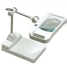 220V 10X прямоугольные линзы лампы увеличительное Стекло настольная стойка с лупой с солнечного света для чтения рабочее