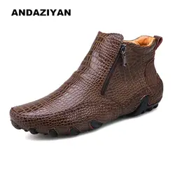 ANDAZIYAN/повседневная мужская обувь с узором «крокодиловая кожа», корейский тренд, обувь ручной работы с изображением осьминога