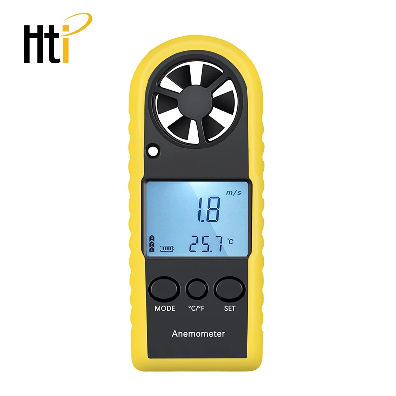 

Handheld Anemometer Portable Wind Speed Meter Meter Wind Gauges Air Flow Thermometer with LCD Backlight
