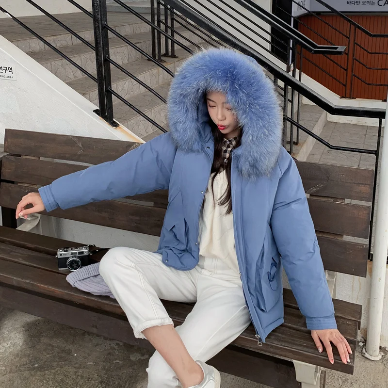 

New Arrival 2019 Women Winter Jacket Hooded With Fur Collar Cotton Padded Ladies Parka Outwear Coat Parka Mujer Invierno