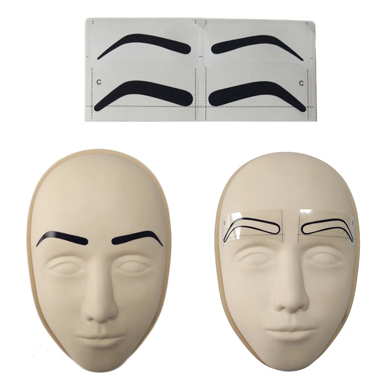 

50pcs Microblading Accessories Eyebrow Ruler Sticker for Permanent Makeup Disposable Stencil for Eyebrow Tattoo Tools Supplies