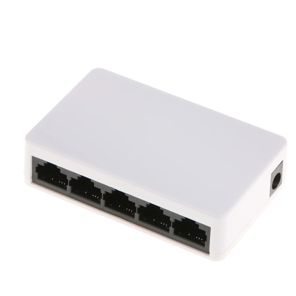 

5-Port Fast Ethernet Switch 10/100Mbps LAN Gigabit Internet RJ-45 Switch UK