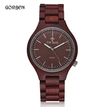 2016 Venta Caliente Marca Para Hombre Vestido de Cuarzo Reloj de pulsera Militar Deportes Ocasionales De Madera Natural De Madera Del Reloj para hombre Regalos reloj hombre