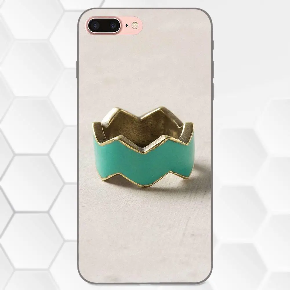 Мягкий чехол из ТПУ для Apple iPhone 4 4S 5 5S SE 6 6S 7 8 Plus X XS Max XR Water Mint Chevron Arrow|Бамперы| |