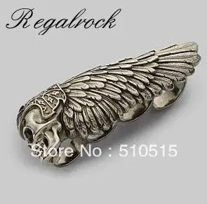 

Fashion Skull Wing Biker Four Finger Ring