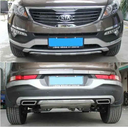 Высокое качество пластика ABS Chrome спереди + задний бампер крышка отделка для 2011-2015