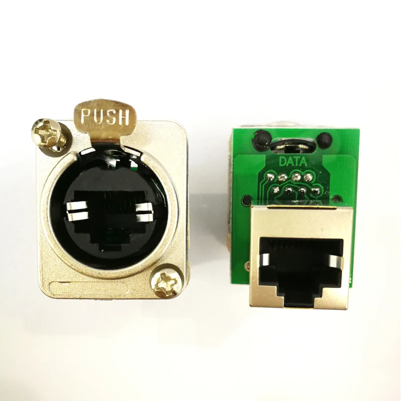

10Pcs/Lot D-Type NE8F Ethercon RJ45 Feedthru D-Series Panel Mount Jack Chassis Panel Mount Connector