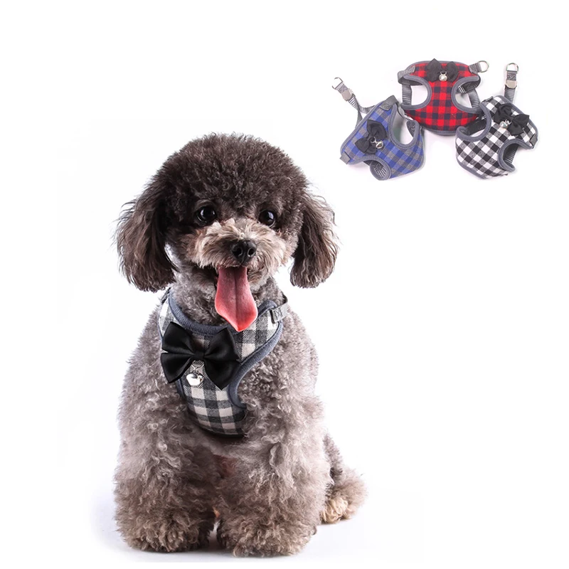 

New Small Dogs Harness Leash Set Pet Cat Vest Harness With Bowknot Mesh Padded For Puppy Chihuahua Yorkies Pug Pet Supplies