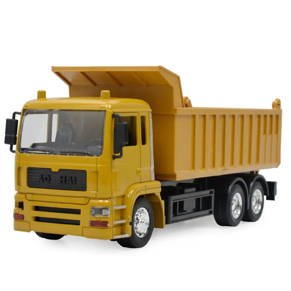 

Alloy Remote Control Engineering Car Model With Rechargeable Battery Electric Car Toy Simulation Dump Truck With Light Music