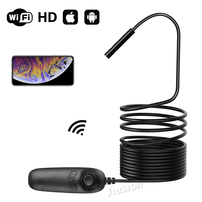 

Mini Micro WIFI Endoscope Camera, Lens 8mm Diameter Waterproof IP67, 3.5/5 Meters Cable Optional HD Camaras Espias Escondidas