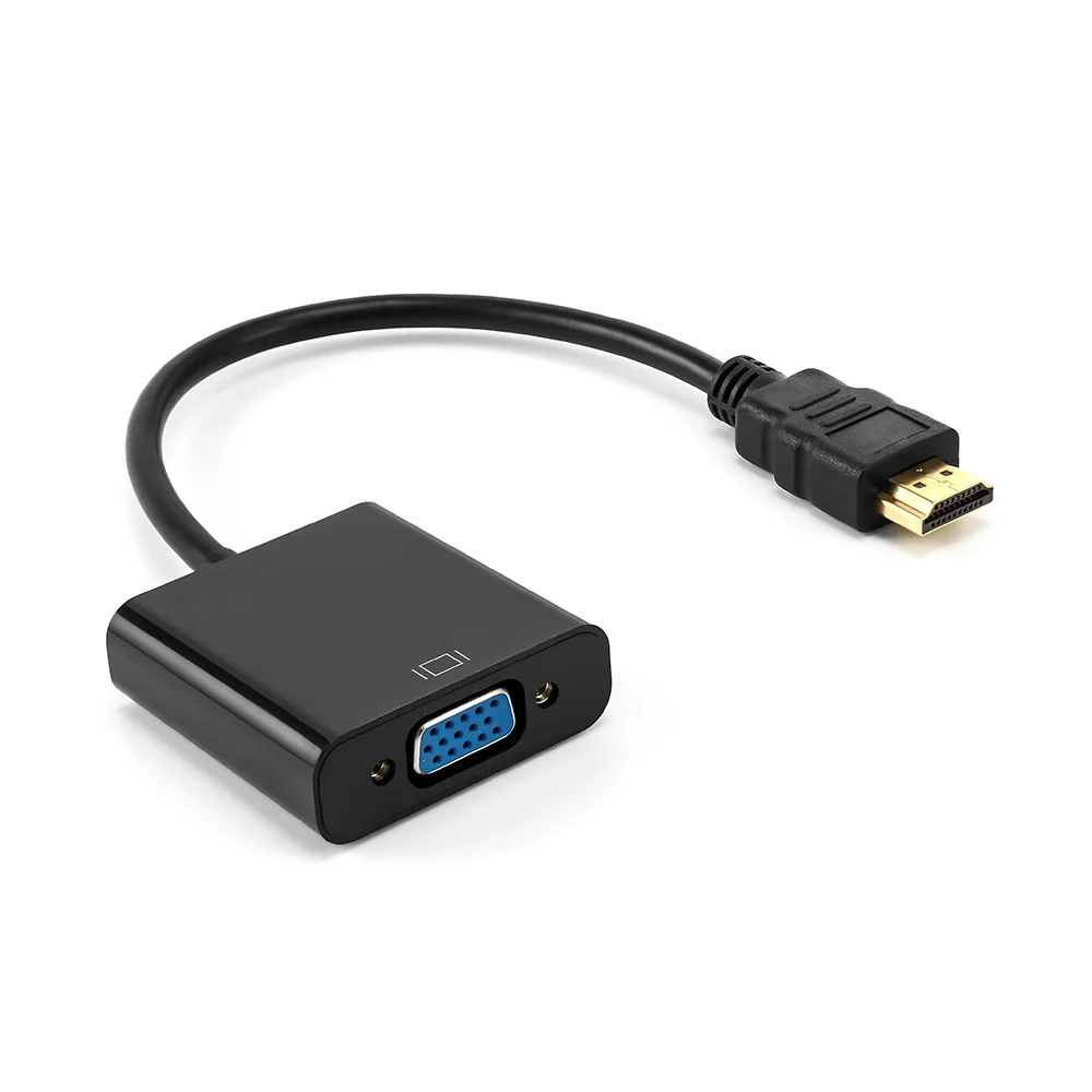 

HDMI to VGA Adapter Cable HDMI to VGA Converter Adapter Support 1080P with Audio Cable for HDTV XBOX PS3 PS4 Laptop TV Box