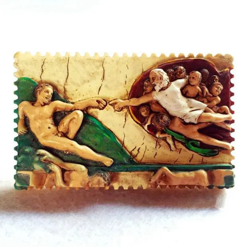 

Vatican Michelangelo's Portrait 3D Fridge Magnets World Tourism Souvenirs Refrigerator Magnetic Sticker Home Decoration