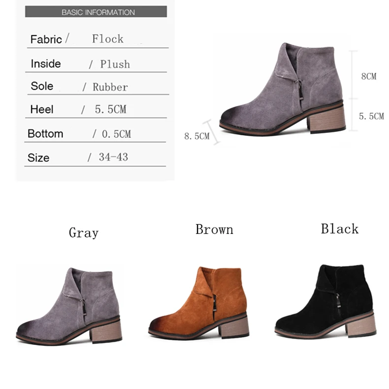 RQFF Brand Winter Boots Women Classic Suede With Box Flock Warm Shoes Vintage Heel Ankle Boot For Woman Female Retro Ladies Shoe (1)