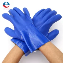 Labour Protectionb Blue font b Glove b font Against Acid Resistant Oil Wear resisting Rubber font