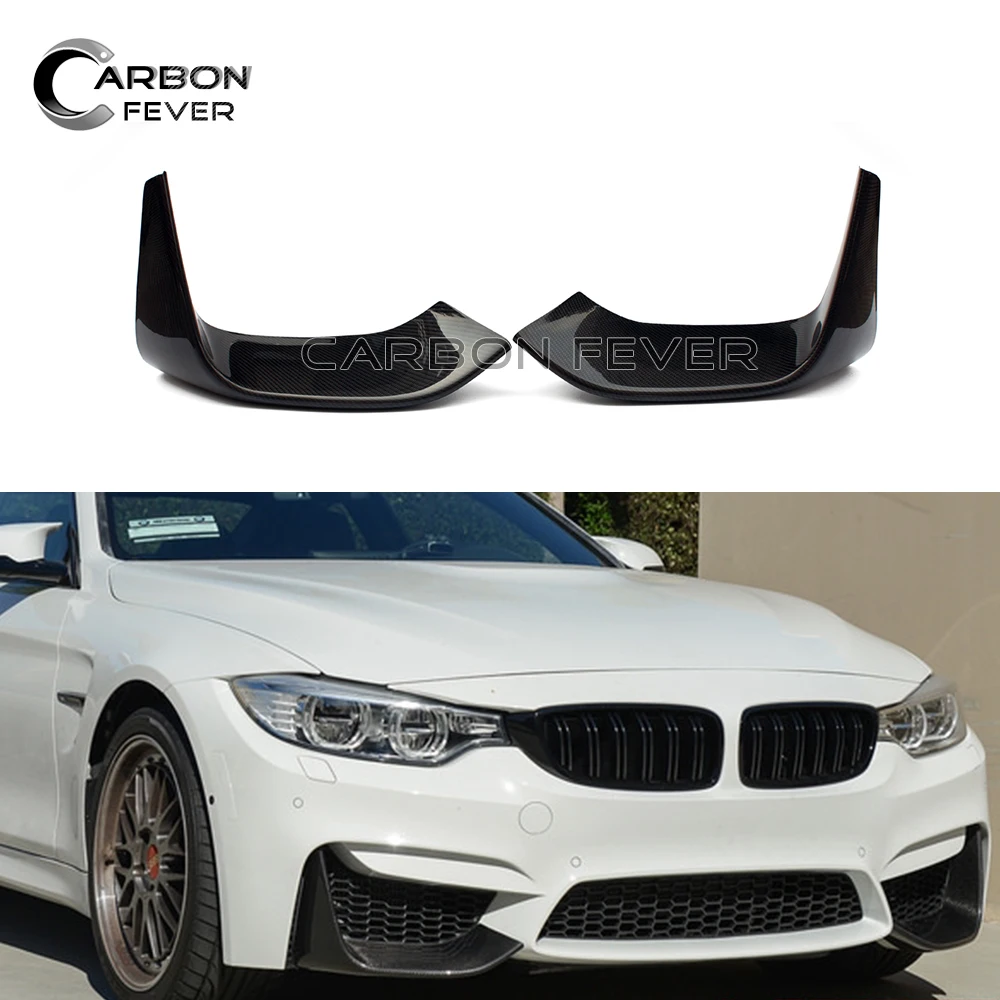 

M3 M4 Carbon Fiber Front Bumper Lip Splitter Corner Spoiler Lip For BMW 4 Series F80 F82 F83 2014 +