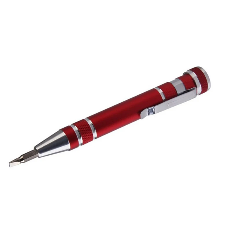 

8 in 1 Pen Style Screwdriver Aluminum Alloy Magnetic Screwdriver Kit Mini Multi-usage Repair Tool MDJ998