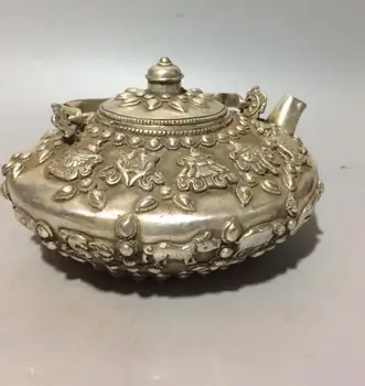 

Collection white copper twelve chinese zodiac signs teapot crafts