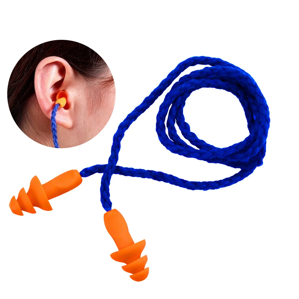 2 Pairs Soft Ear Plugs Tapered Noise Prevention Water Prevention for