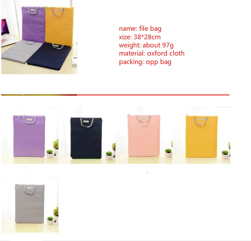 Корейский простой Цвет свежий большой Ёмкость холст ткань Оксфорд Портативный сумка A4 файл сумка IPad сумки студент офиса
