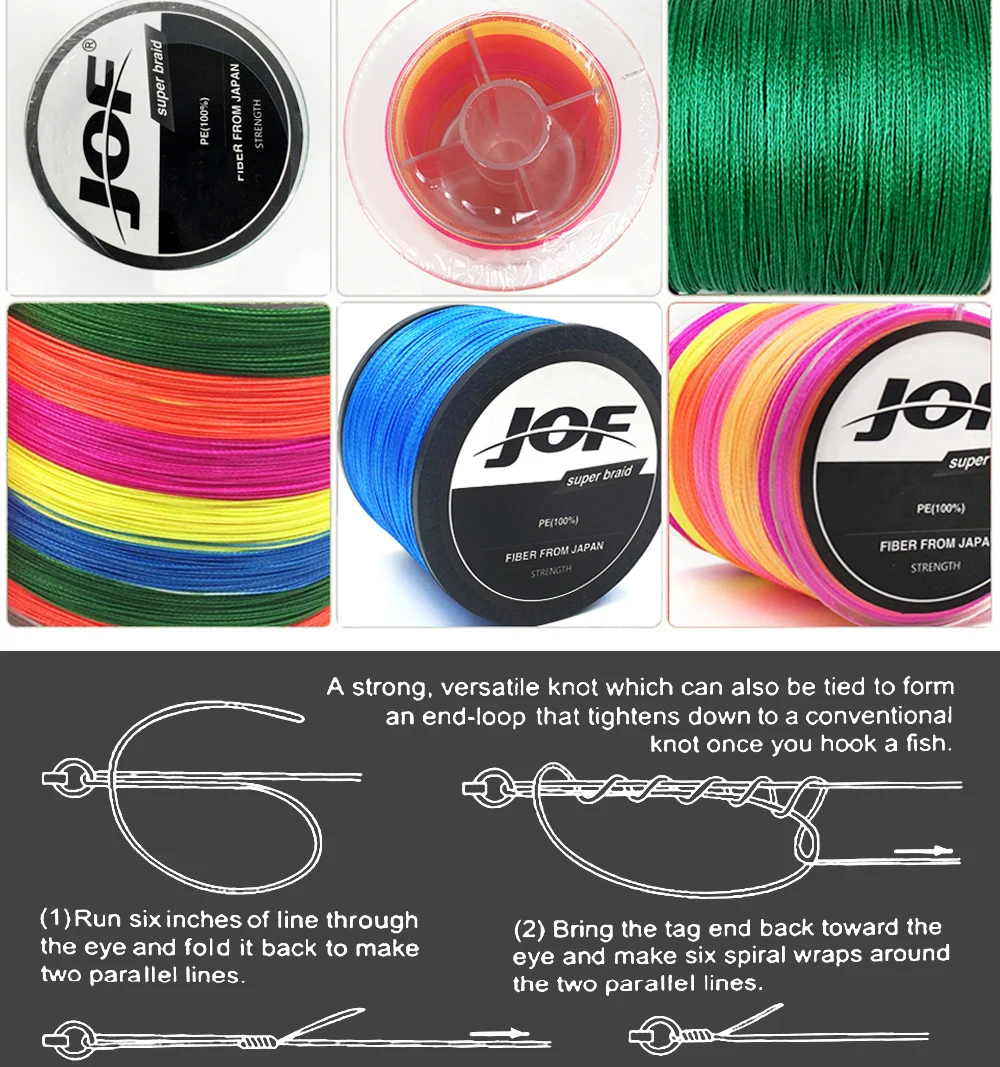 2019NEW JOF 1000 м 8 нитей 22-88LB Новый PE плетеный рыболовный провод Multifilament супер сильная леска Япония разноцветный