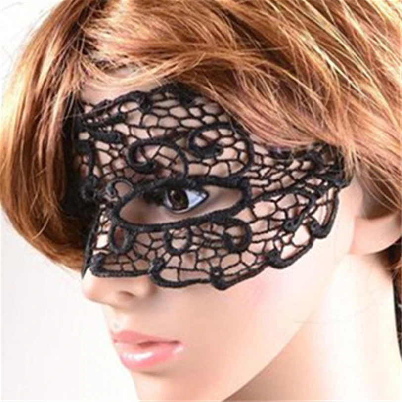 Sexy Mask Halloween Party Cat Lace Mask Cosplay Black Half Face Halloween Masks Adult Masquerade Masks Party for Women 40AT01 (1)