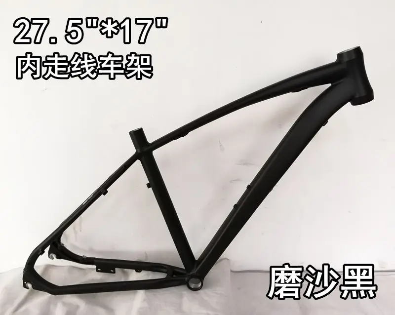 MODENG рама для горного велосипеда из алюминиевого сплава MTB, внутренняя линия, китайская внутренняя линия для маршрутизации 26er 27,5 er, велосипедная Рама для внедорожников - Цвет: black 27.517