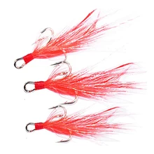 3 шт./коробки очень сильный Танк Пернатый Твинс 4#6# три рыбы летать крюк приманки рыбалка снасти приманки