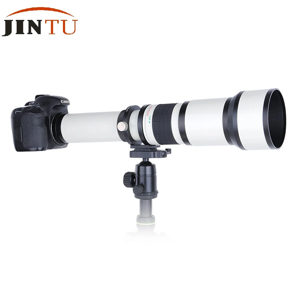 JINTU 500 мм f/6,3 телефото фиксированный объектив с фиксированным фокусным расстоянием+ T2 адаптер для цифровой однообъективной зеркальной камеры Canon EOS Камера 1300D 1200D 60D 70D 80D 7D 750D 800D 80D 90D 5DII