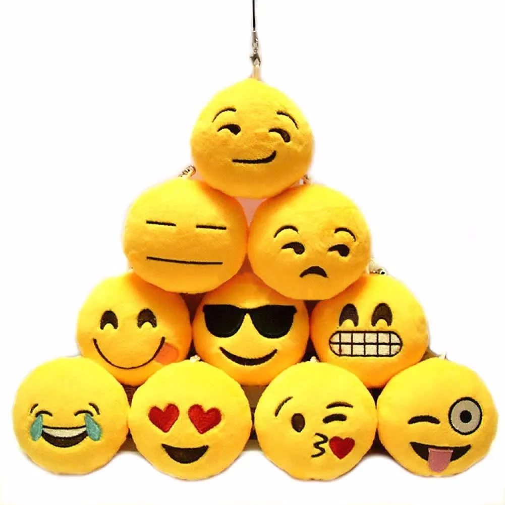 Grosir Baru Lucu Emoji Smiley Emoticon Kuning Gantungan Kunci