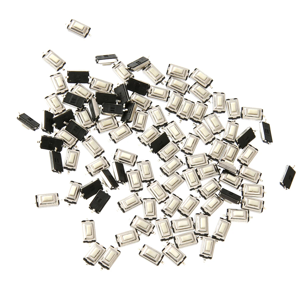 Generic 3X6X2.5mm Tactile Push Button Switch Tact Switch Micro Switch SMD Pack of 100