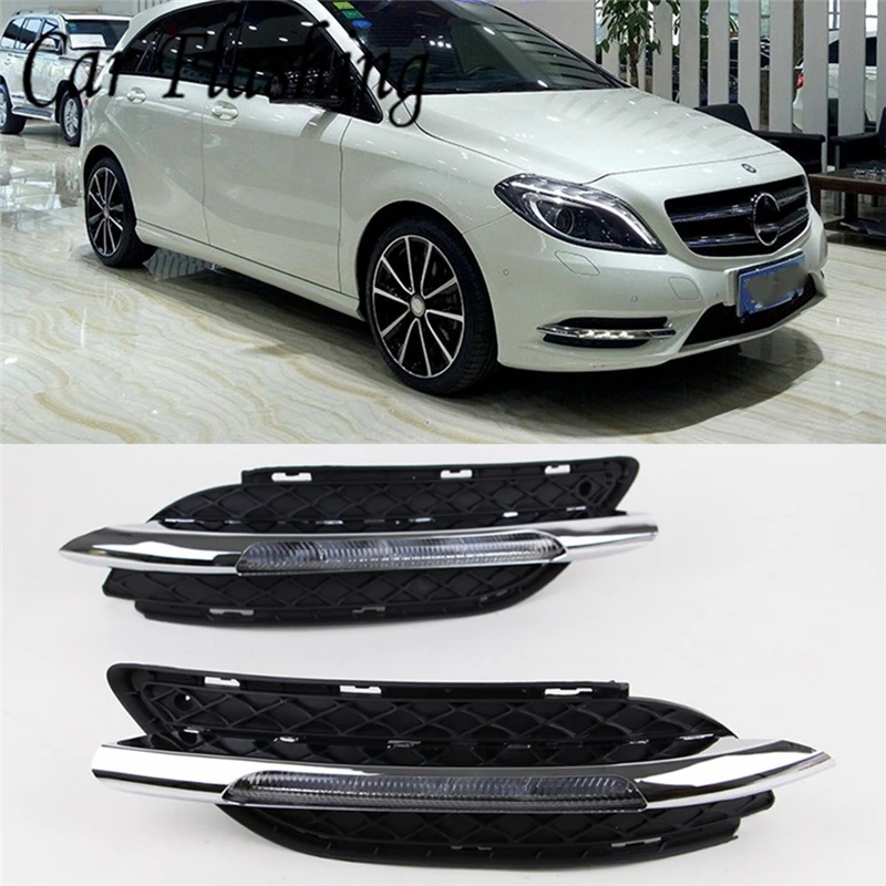 

Car Flashing 1set for Mercedes Benz B200 W246 B180 2011 2014 LED DRL Daytime Running Light Daylight with turn signal car-styling