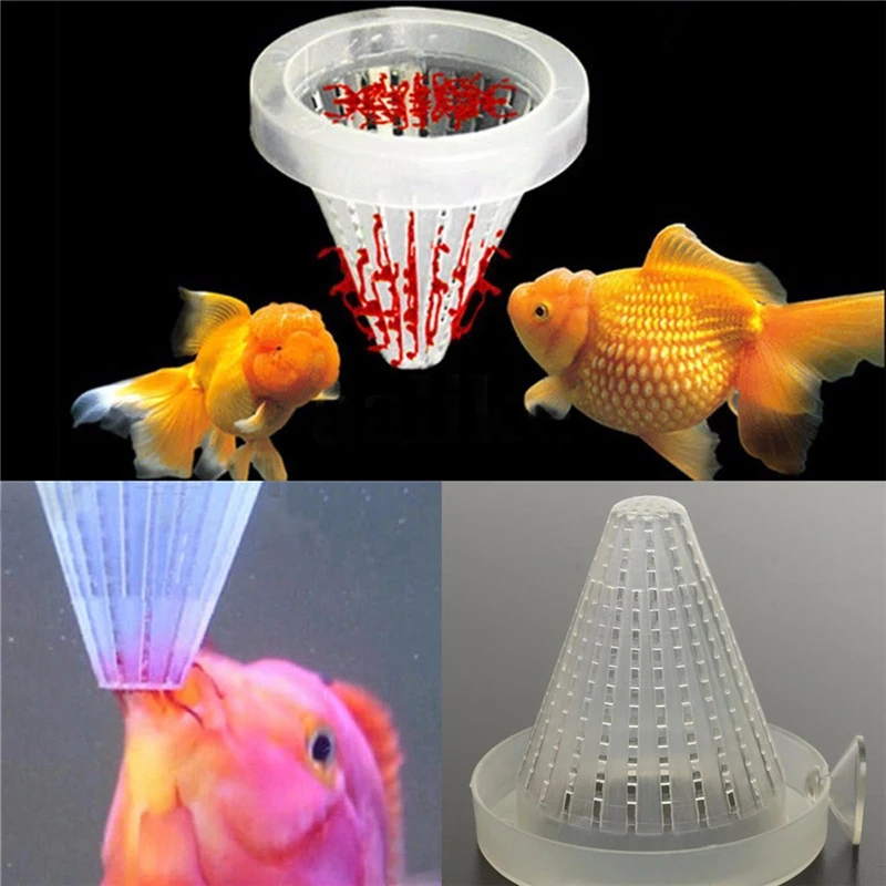 4pcs Lot Aquarium Red Worm Feeder Cone Feeding Funnel For Fish