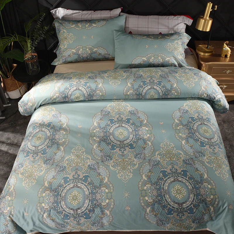 

Chinoiserie Chic Blossom Floral Vintage Queen King Size 4Pcs Bedding set Ultra Soft Silky Egyptian Cotton Bedding Bed sheet set