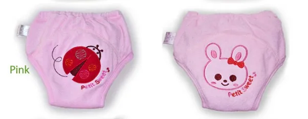 8 шт./лот маленьких пописать Тренировочные Брюки Подгузники для новорожденных Подгузники малыша трусики для мальчиков и девочек Обучения Шорты Babe Нижнее бельё - Цвет: Pink Group