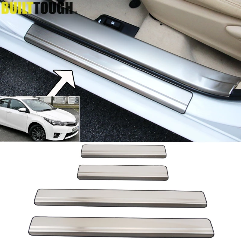 4X для Toyota Corolla Altis 2014 2015 2016 2017 панель из нержавеющей стали порога накладка защитная