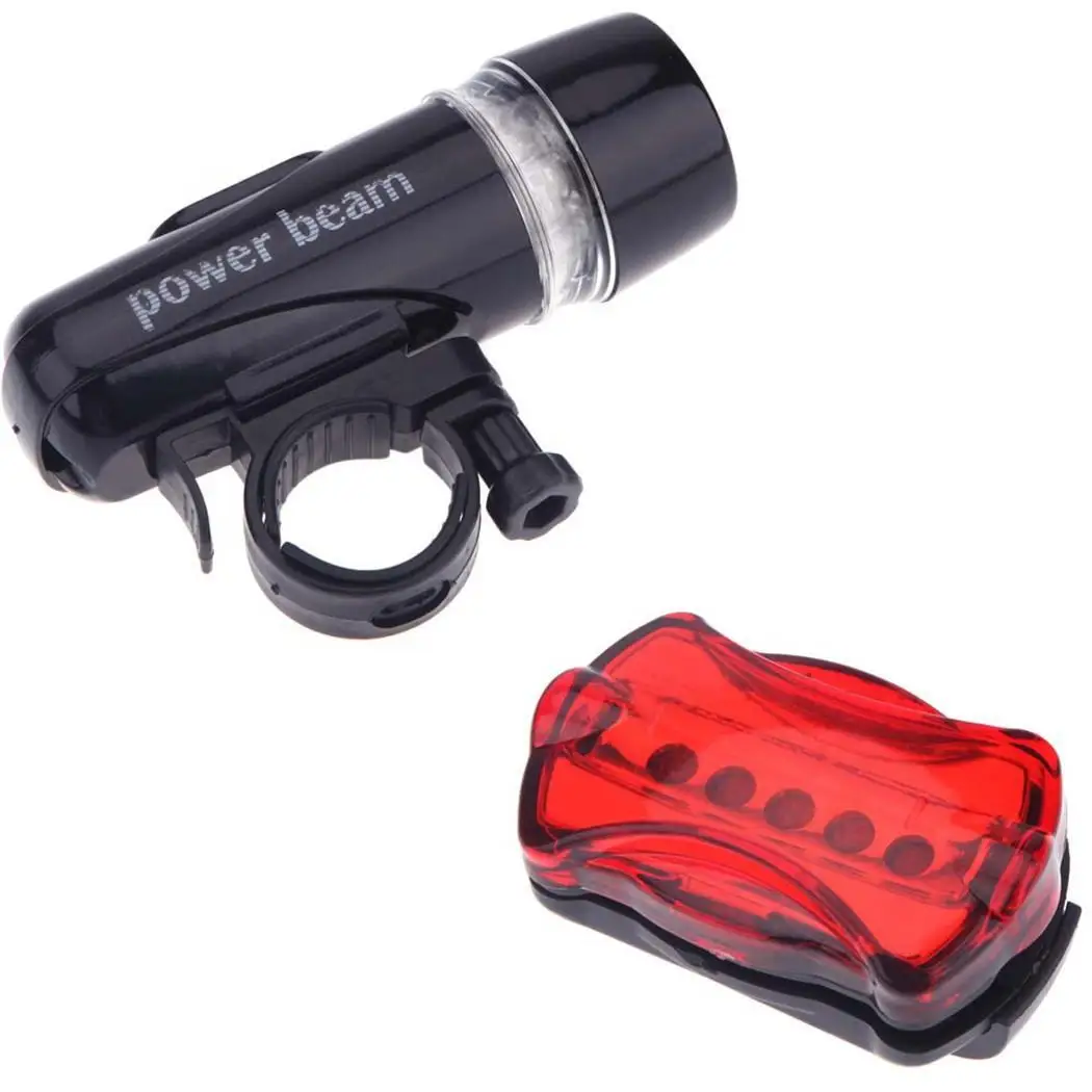 

Front Bicycle Light Set Bike Flashlight Head LED 5 and Mountain Safety Rear