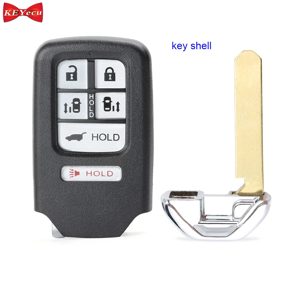 KEYECU для Honda Odyssey замена Смарт-пульт дистанционного управления ключ корпус fob крышка 6 Кнопка
