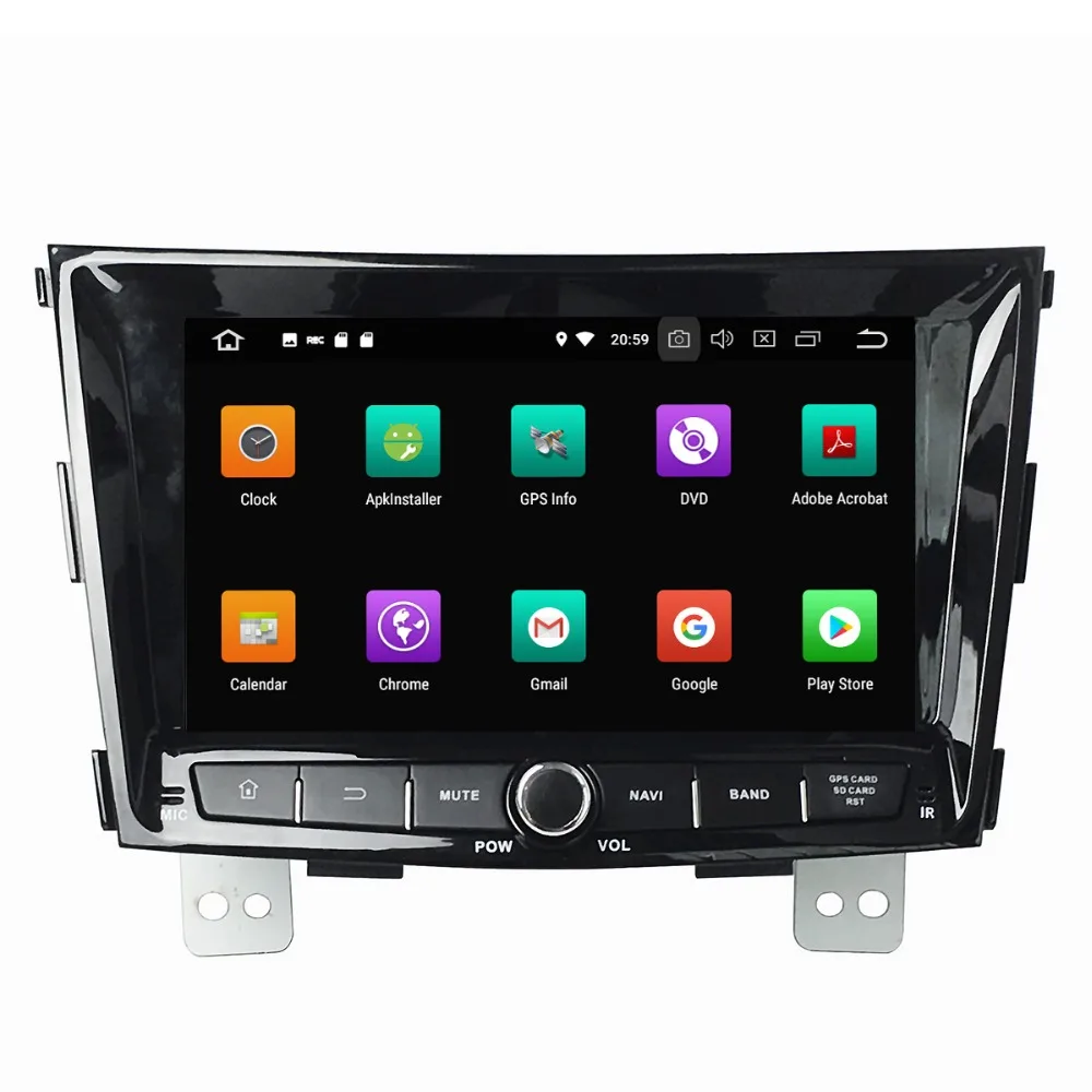 Cheap Aotsr Android 8.0 7.1 GPS navigation Car DVD Player For Ssangyong Tivolan 2014  multimedia radio recorder 2 DIN 4GB+32GB 3