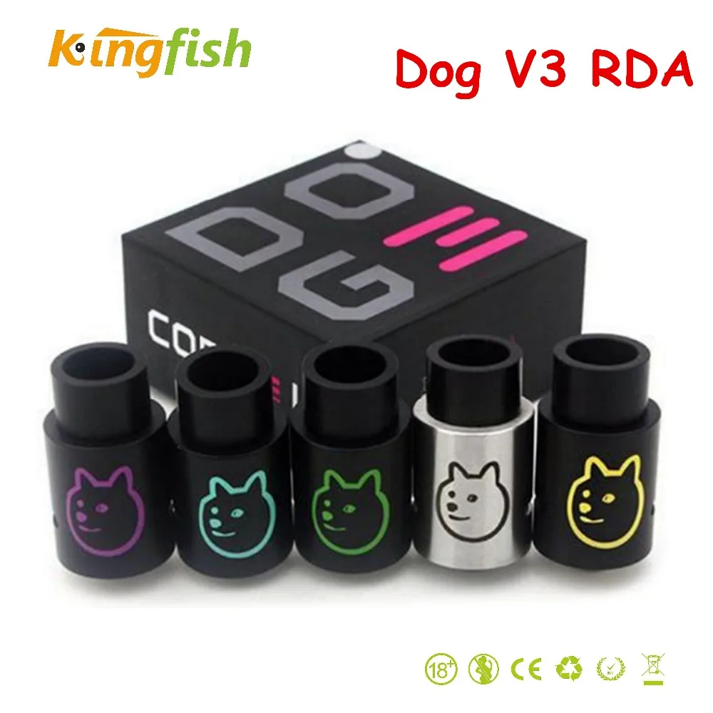 Dog V3 electronic cigarette RDA DIY colorful Dog 3 RDA VS RBA e cigarette atomizer fit