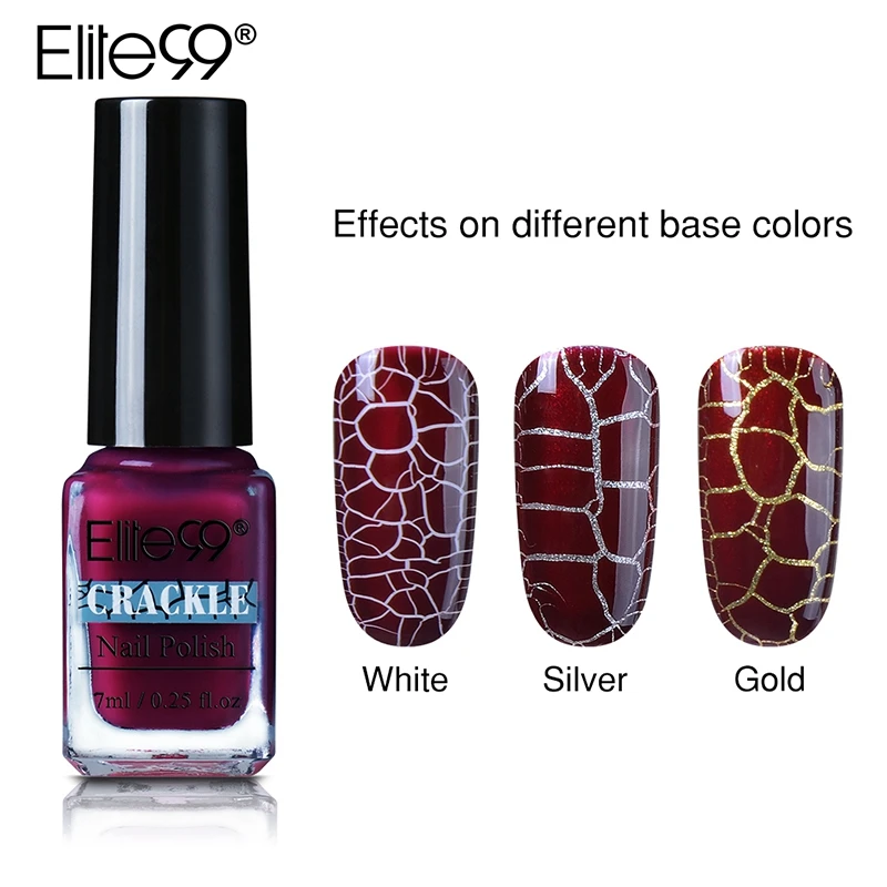 Elite99 Soak Off Crackle Gel Nail Polish Perfect Cracking Nail Lacquer Primer Quick Drying Beauty N