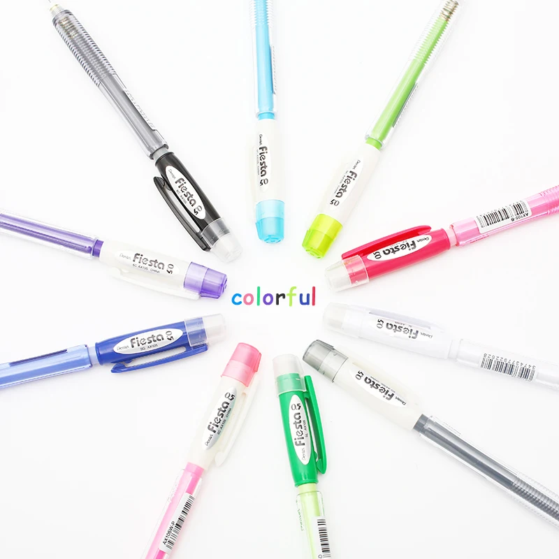 Pentel Ax105 탑 프레스 0.5mm 0.7mm 학교 및 사무용 문구용 샤프 펜슬 다채로운